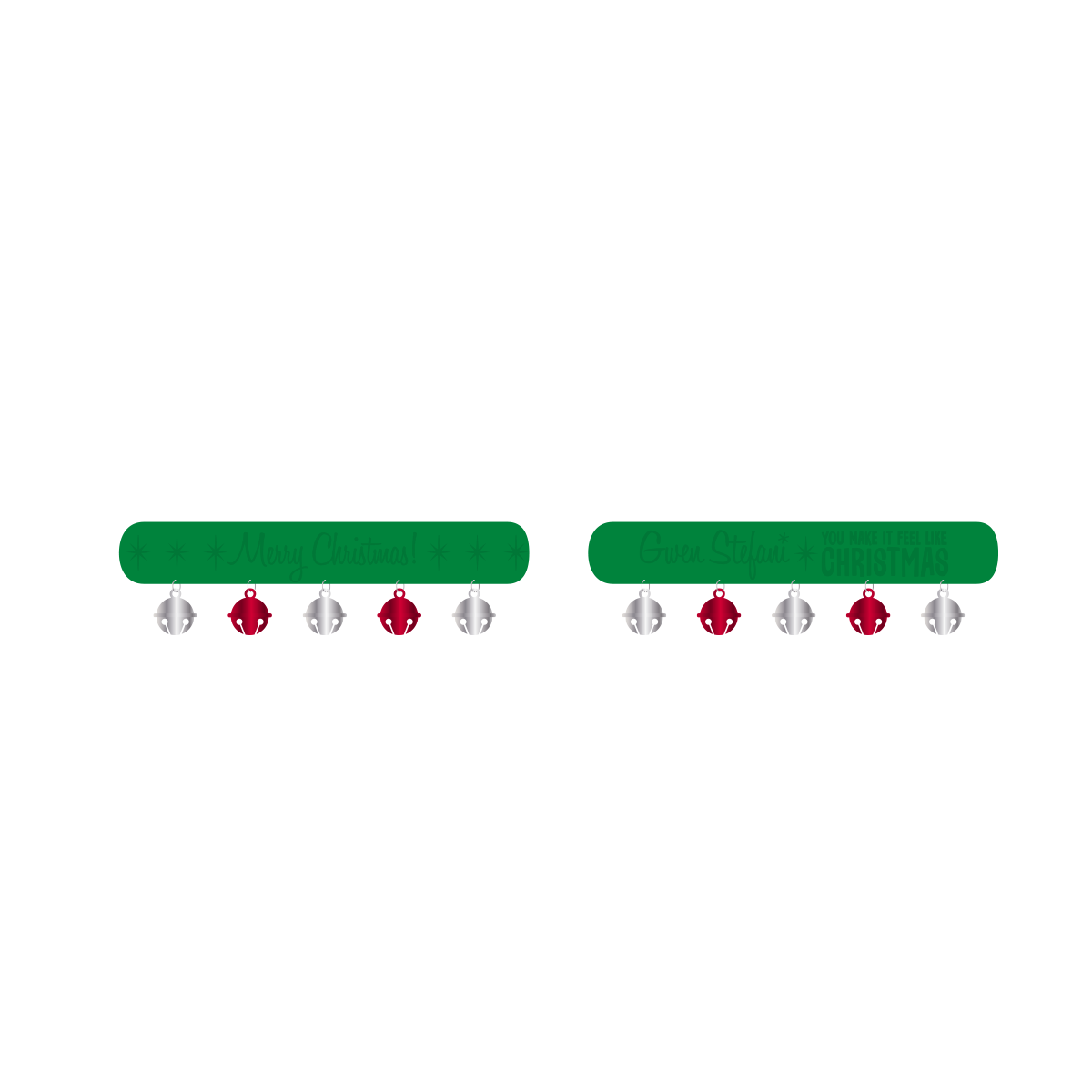 Rubber Christmas Bracelet with Bells - Gwen Stefani