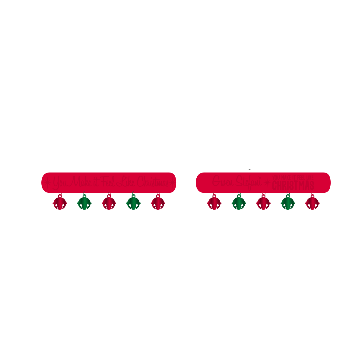 Rubber Christmas Bracelet with Bells - Gwen Stefani